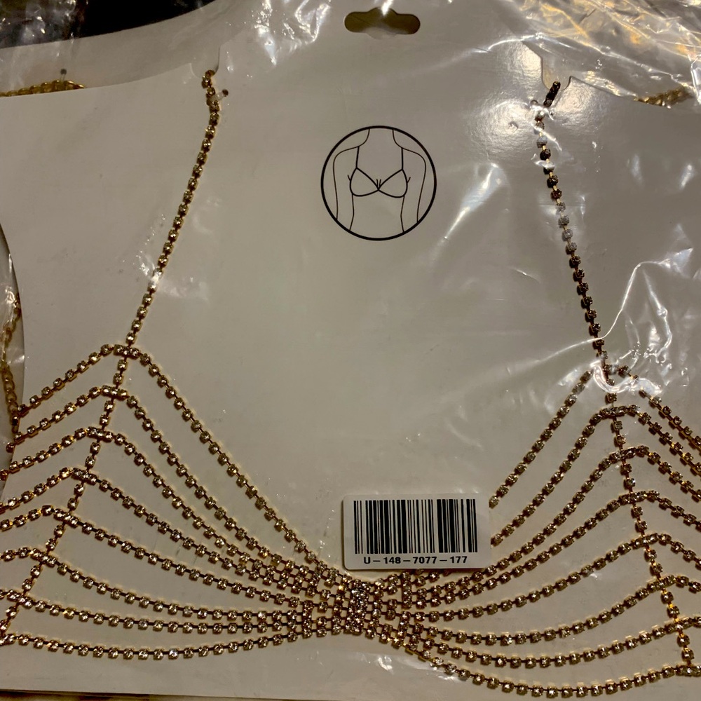Gold Chain Bra Top